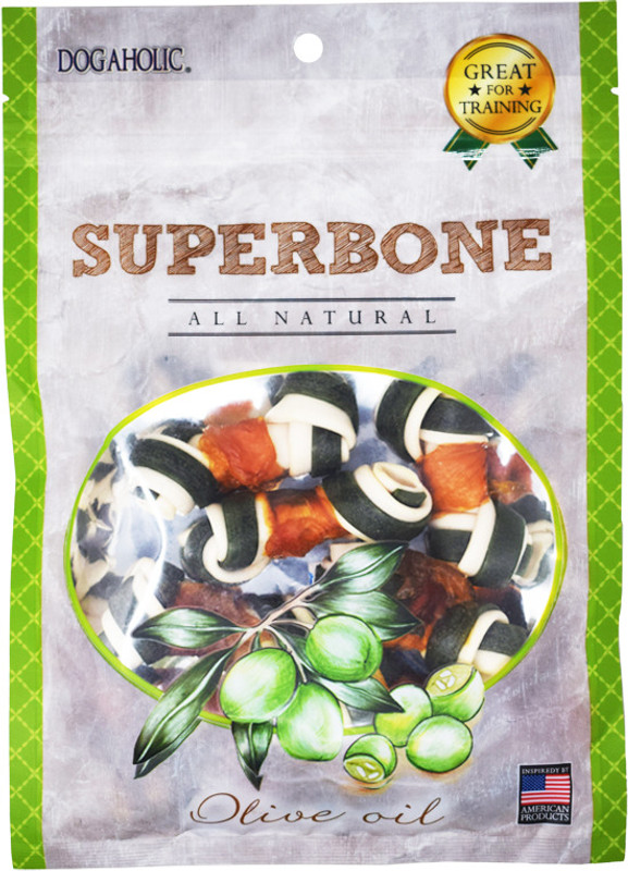 SuperBone Knotted (7 in 1)--Olive Oil (Pack of 1) Dog Treat(140 g)