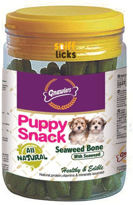 Gnawlers Gnawlers Puppy Snack Seaweed Jar Chicken Flavor , (180g x 1) By Sniff N Licks Dog Treat(0.18 kg)