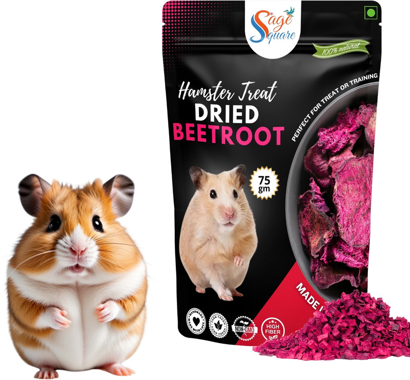 Sage Square Guinea Pig Dried Carrot Flakes – Natural, Healthy & Tasty Treats, Fiber Rich Vegetable Guinea Pig Treat(300 g)
