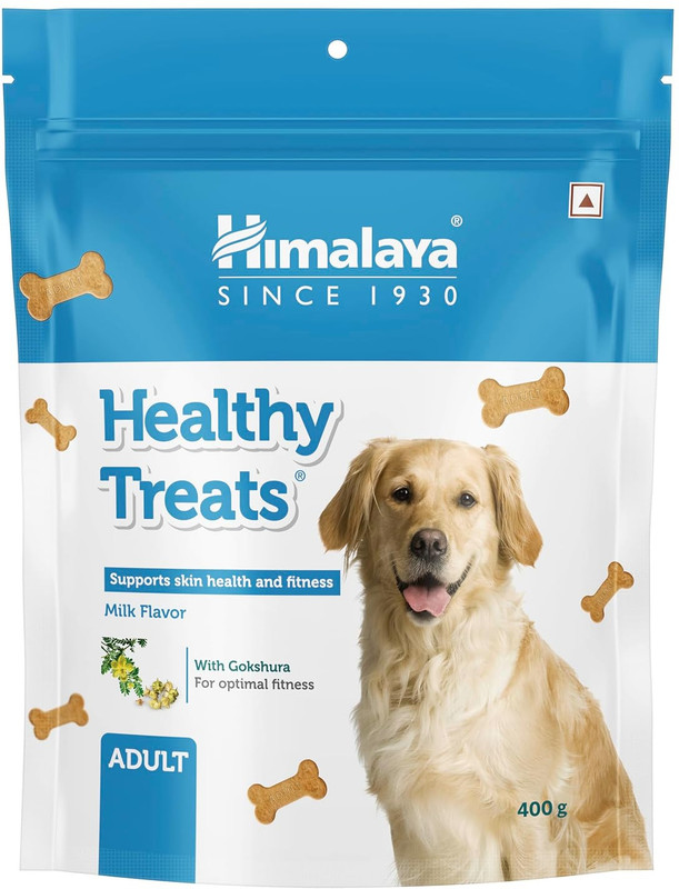 Himalaya Herbals Healthy Dog Treats with Milk | Improves Skin Health| Training & Rewards Milk Dog Treat(400 g)