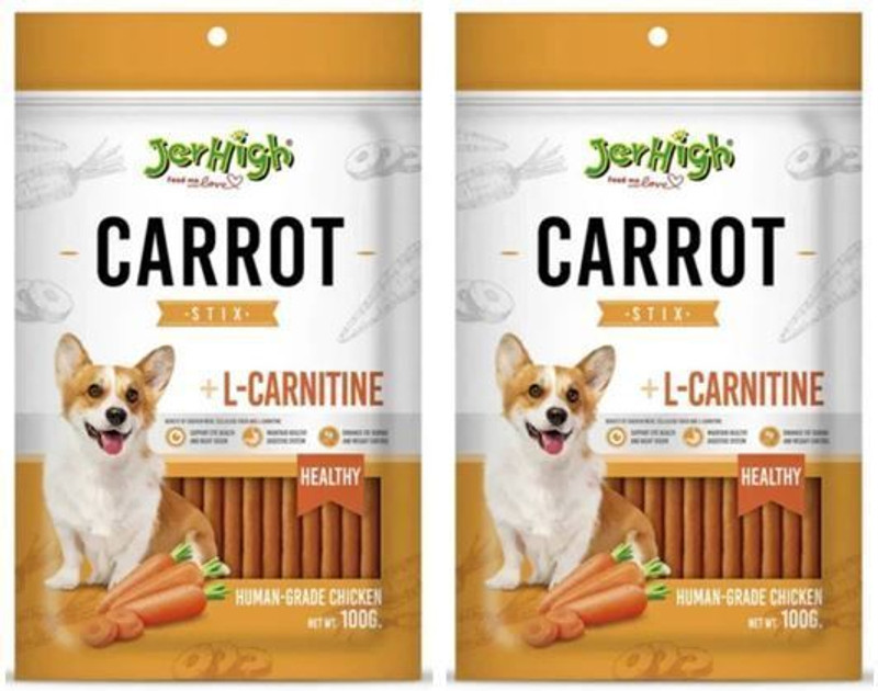 jerhigh jerhigh Carrot Stix Dog Treats Pet Treat Carrot Dog Treat(100 g, Pack of 2)