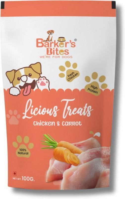 Barker's Bites 100% Natural Licious Treat Chicken Liver | Fresh Chicken | High Protein | Liver, Chicken Dog Treat(300 g, Pack of 3)