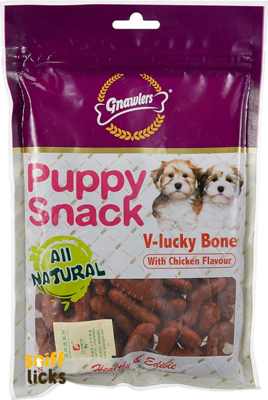 Gnawlers Gnawlers V-Lucky Bone with Chicken Flavour, (270g x 1) By Sniff N Licks Chicken Dog Treat(0.27 kg)