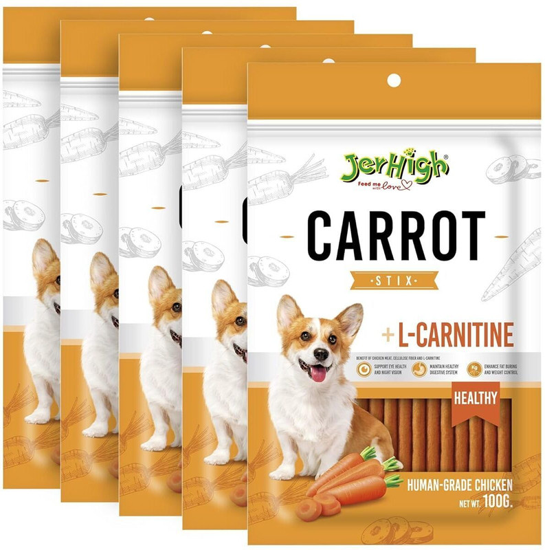 jerhigh JerHigh Chicken Dog Treats with Carrot Human Grade High Protein Carrot, Chicken Dog Treat(70 g, Pack of 12)