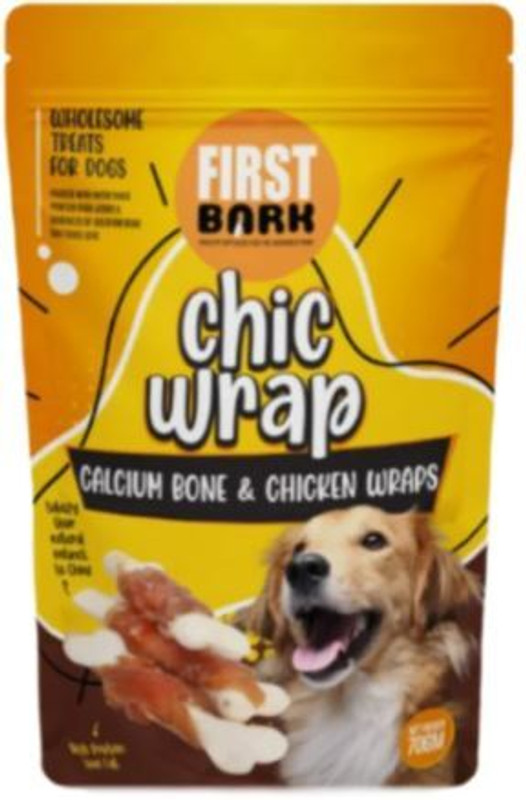 first bark First Bark Chic Warp – Calcium Bone ad Chicken Wraps , Snacks for Dogs/Puppies Chicken Dog Treat(70 g, Pack of 3)