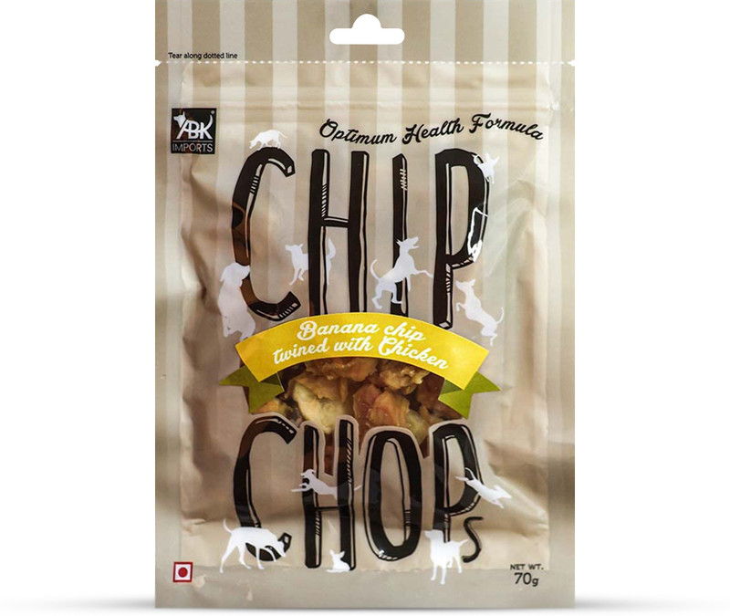 Chip Chops Banana Chip Twined With Chicken Dog Meaty Treat - 70 gm Chicken, Banana Dog Treat(0.07 kg)