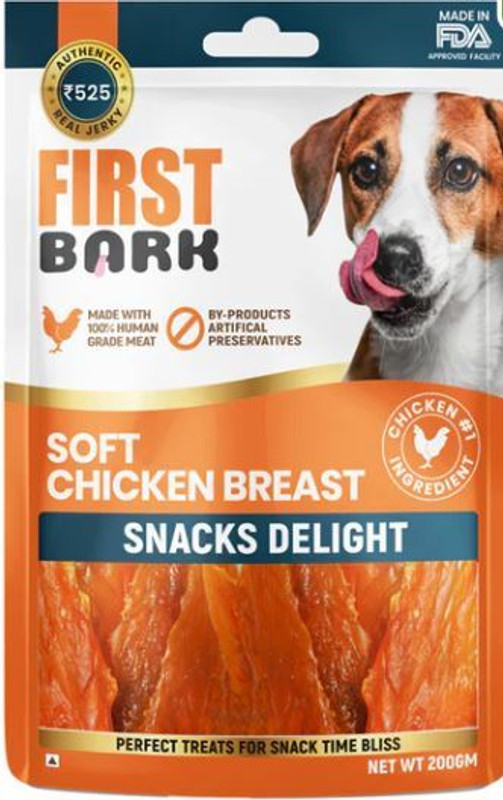 first bark Soft Chicken Slice Soft Chews , Snacks , Treats for Puppies / Dogs Chicken Dog Treat(200 g)