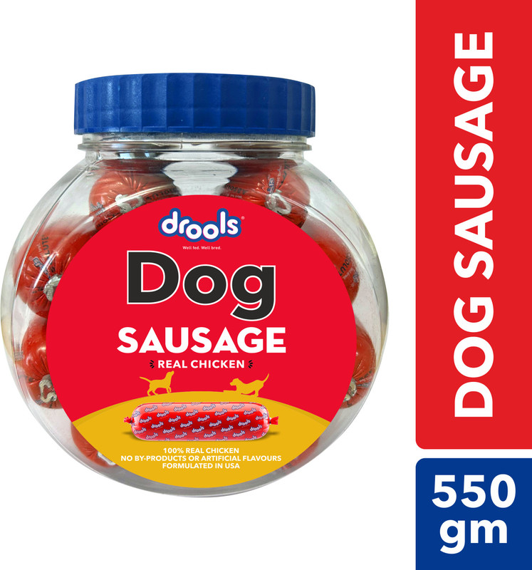 Drools 10pcs jar Sausage Real Chicken Dog Treat(550 g, Pack of 10)