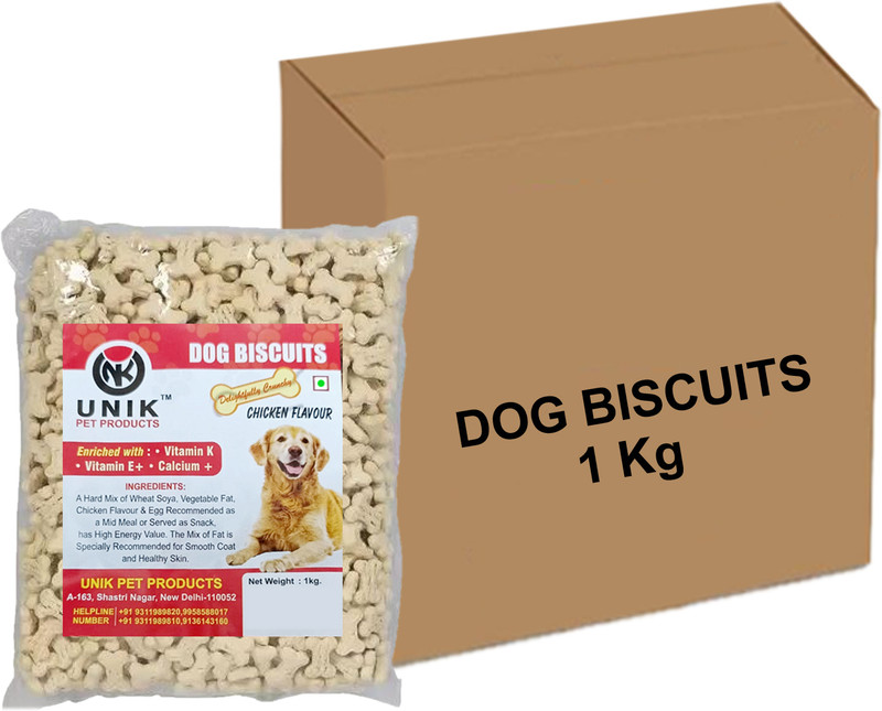Unik Dog Food Real Milk Dog Biscuits For Puppy Dogs 1kg _ Milk Dog Treat(1 kg)