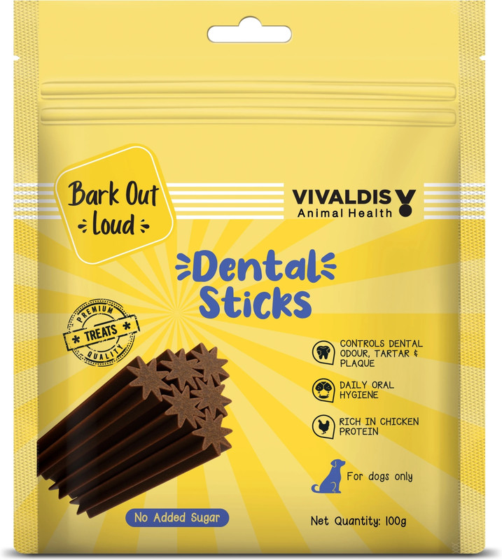 BARK OUT LOUD BOL_Dental_Sticks Chicken Dog Treat(100 g)