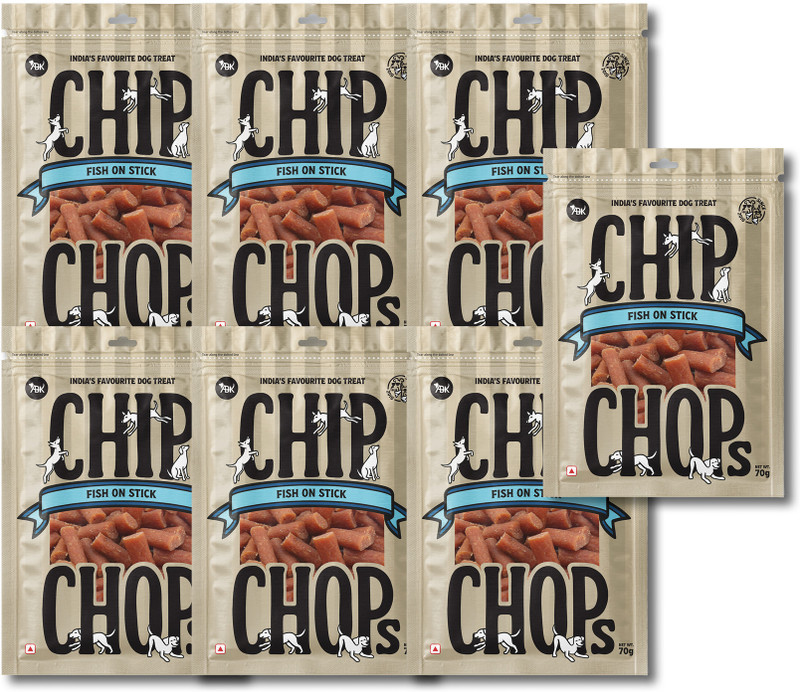 Chip Chops Fish On Stick Dog Snacks, 70 g Pack of 7 Fish Dog Treat(70 g, Pack of 7)