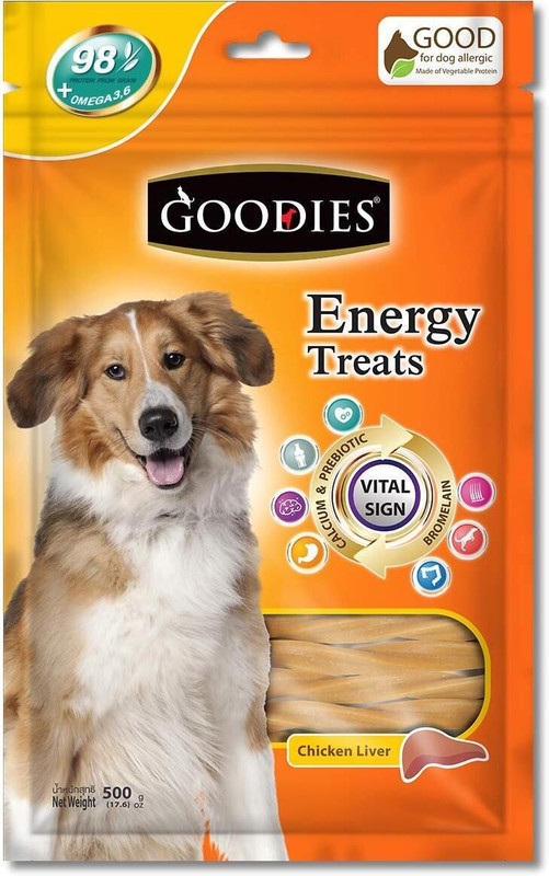 goodies GOODIES Dog Energy Treat Chicken Liver Free Stick 40 g Liver Dog Treat(500 g)