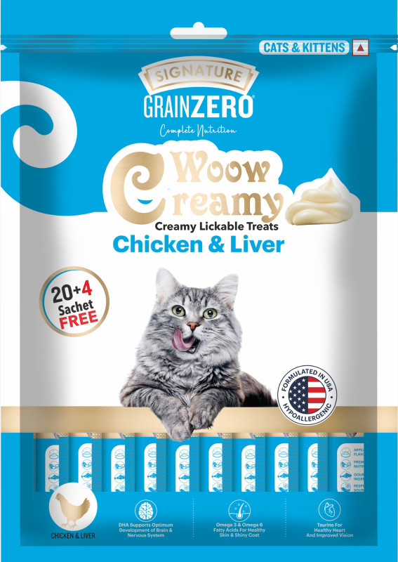 Signature Grain Zero Creamy Lickable (15g x24 Pieces) Salmon Cat Treat(360 g)