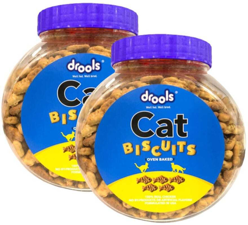 Drools Drools Cat Biscuits real chicken 400 gm pack 2 Chicken Cat Treat(800 g, Pack of 2)