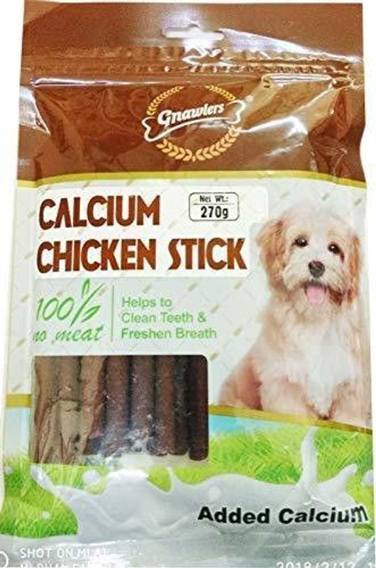 Gnawlers Gnawlers Calcium Milk Stick for Dogs/Puppies , Calcium Treats Chicken, Milk Dog Treat(270 g, Pack of 2)