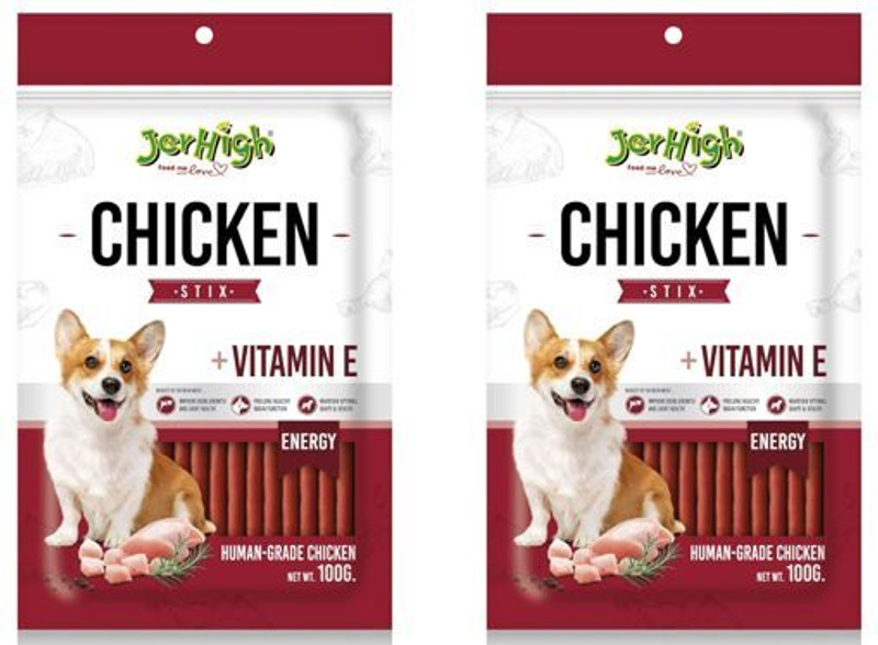 jerhigh jerhigh Dog Treats Human Grade Chicken Chicken Stix Chicken Dog Treat(100 g, Pack of 2)