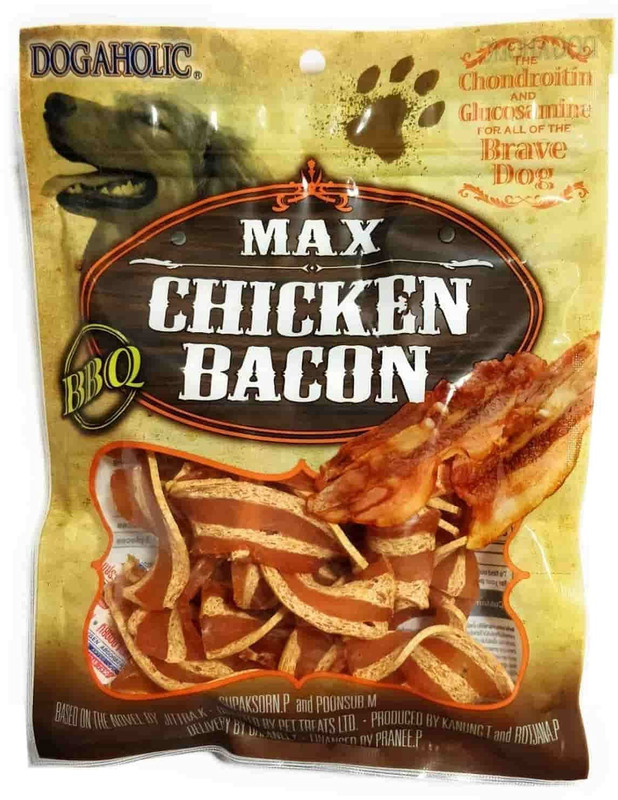 Dogaholic Max Chicken Bacon BBQ Strips Treat for Dogs - 130gm (Pack of 5) Chicken Dog Treat(0.65 kg, Pack of 5)