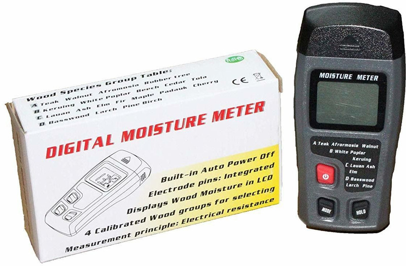 Real Instruments Digital Wood Humidity Moisture Meter 0-99.9 EMT01 Wood Moisture Meter Humidity Tester for Timber, Firewood, Bamboo & Lumber Pin-Type Digital Moisture Measurer(10 mm)