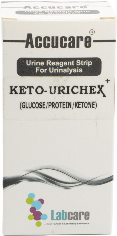 URICHEX GPK – Glucose + Protein + Ketone Urine Reagent Test Strips (100 Strips) Ph Test Strip(5 - 9)