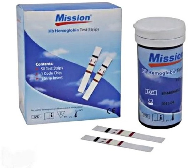 Mission HB Hemoglobin 50 Ph Test Strip(4.5 - 25.6)