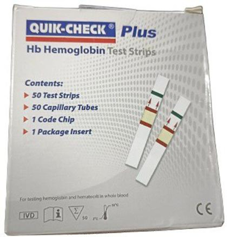 Quick chek Plus Hb Hemoglobin Ph Test Strip(4.5 - 25.6)