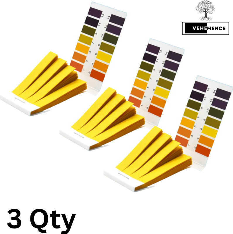 Vehemence pH 1-14 Test Indicator Litmus pH Paper, Litmus Paper for Water 80 Strips Ph Test Strip(1 - 14)