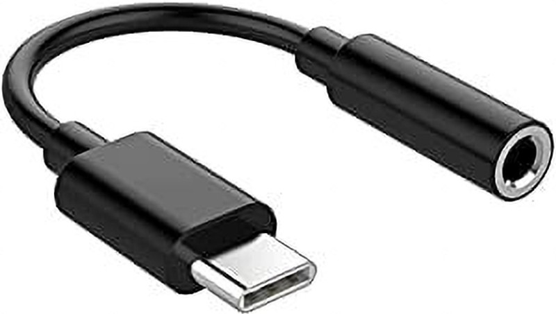 ankSONline Black Type C to 3.5mm Headphone Adapter for Samsung S24, S24 Plus, S24 Ultra Phone Converter(Android)