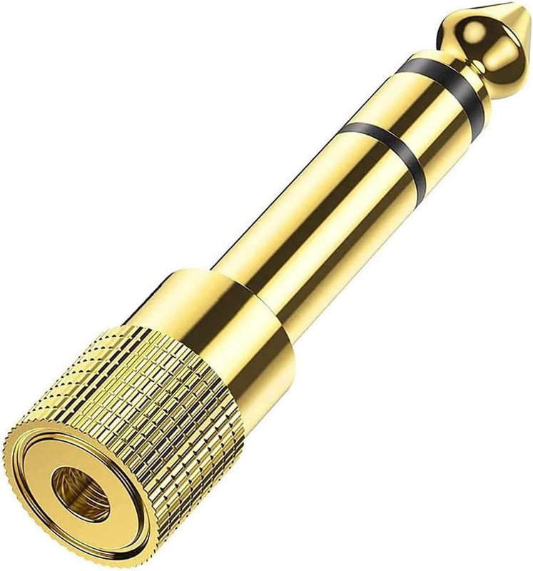 C & E Golden 3.5mm Female to 6.35mm Male Plug Stereo Audio Auxiliary Jack Converter Phone Converter(0)