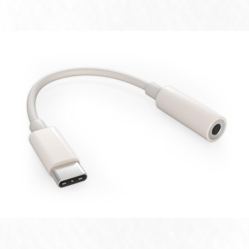ELECOVER White AUX Cable 0.1 m Type C to 3.5 mm Jack Audio Adapter/Connector/Converter Adapter Phone Converter(Yes)