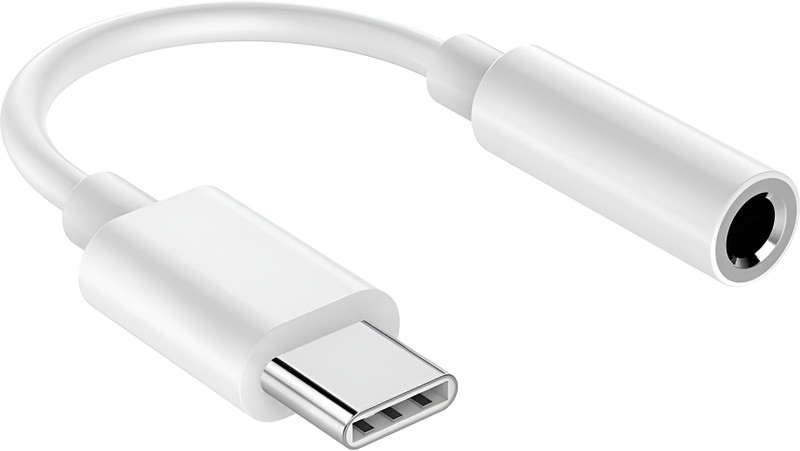 ULTRADART White Type C Audio Converter Jack for Wired Earphones Phone Converter(Android, iOS)