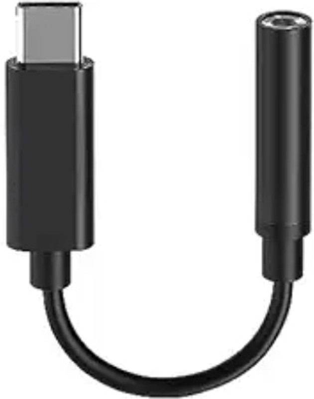 Rank To Top Black Type C to 3.5 mm Audio Jack Connector Phone Converter(ONE PLUS, SAMSUNG, REDMI, IPHONE 15, IPHONE 16, ALL MODELS WITH TYPE C JACK)