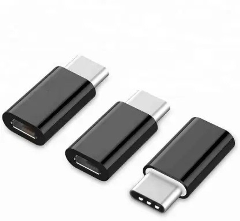 Skymac Multicolor USB Type-B to USB Type C Power Sharing Converter (Pack of 3) Phone Converter(Android iOS)