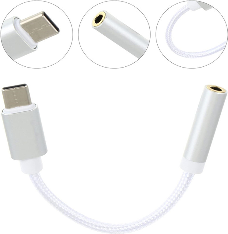 Velmi Supported I Phone 15/16 High-Quality USB-C to 3.5mm Jack Adapter | Original Audio Converter Phone Converter(Type C)