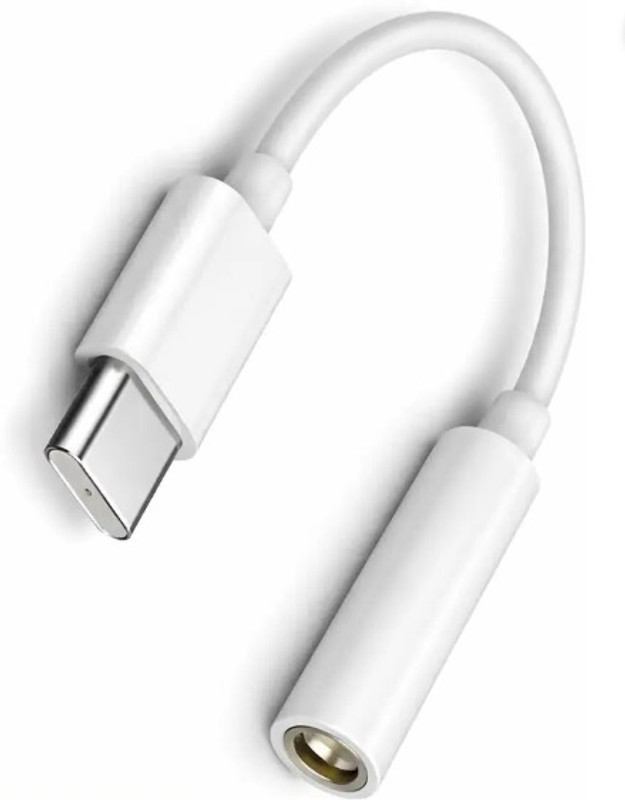 PROWARP White USB Type C to 3.5mm Jack Audio Connector| For Android & iPhone Type-C Phones Phone Converter(Android, iOS)