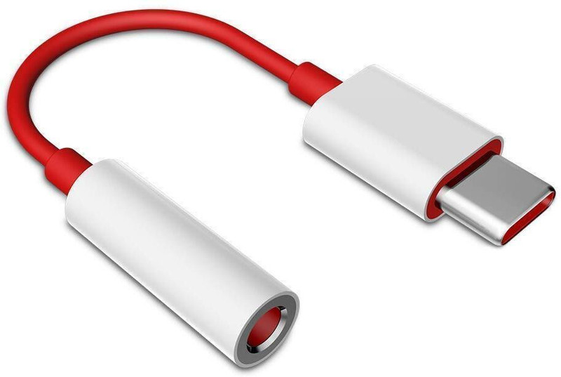 True Desire Red And White Type C to 3.5 Audio Jack Connector...