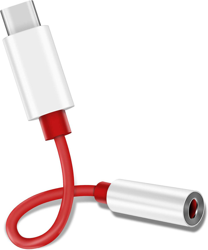 RECTITUDE Red High-Quality Cable Usb Type-C Male To 3.5Mm Earphone Jack Audio Adapter Phone Converter(Android, iOS)