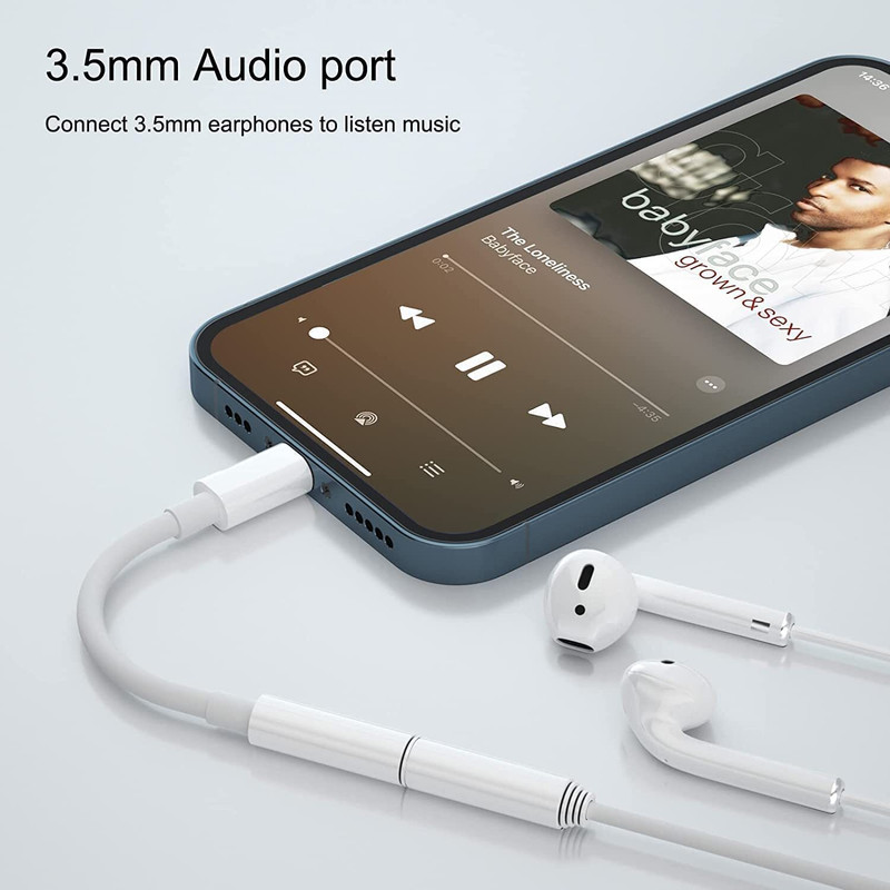 ENMORA Multicolor 3.5mm Audio Earphones Jack Adapter UII1 Phone Converter(IOS)