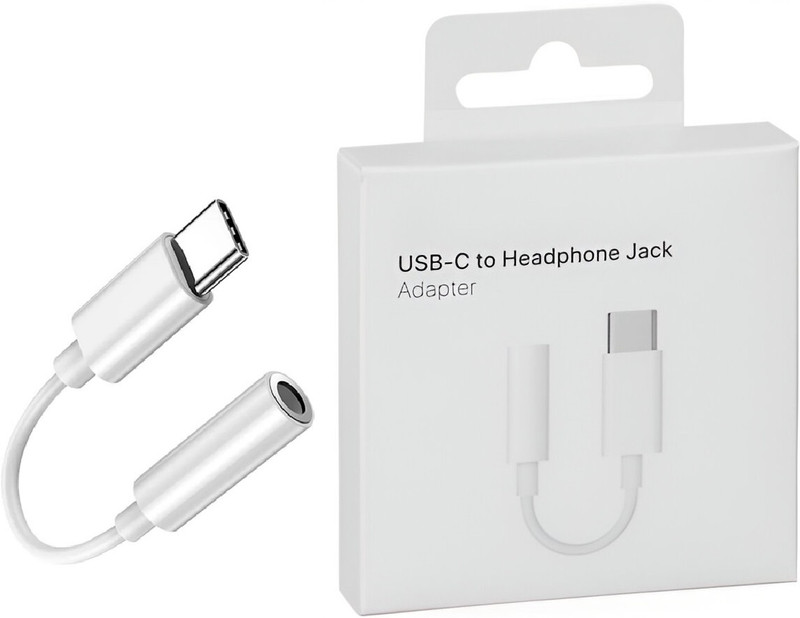 Pacificdeals White Type C to 3.5 mm Audio Earphone Headset Connector, Phone Converter(Android)