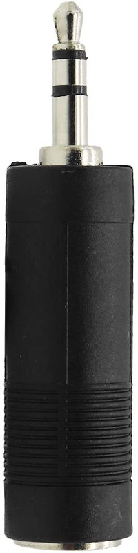 Adhvik Black 6.5 Mm Female to 3.5 Mm Male Headphone Audio Stereo Sound Adapter Plug Converter Phone Converter(Android)