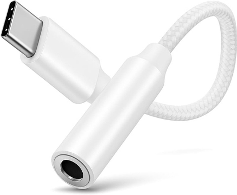 Nizix iPhone 15/16 & Samsung Galaxy S24/S23/S22/S21 Original Type-C to 3.5 mm Headphone Audio Jack Adapter Phone Converter(IOS)