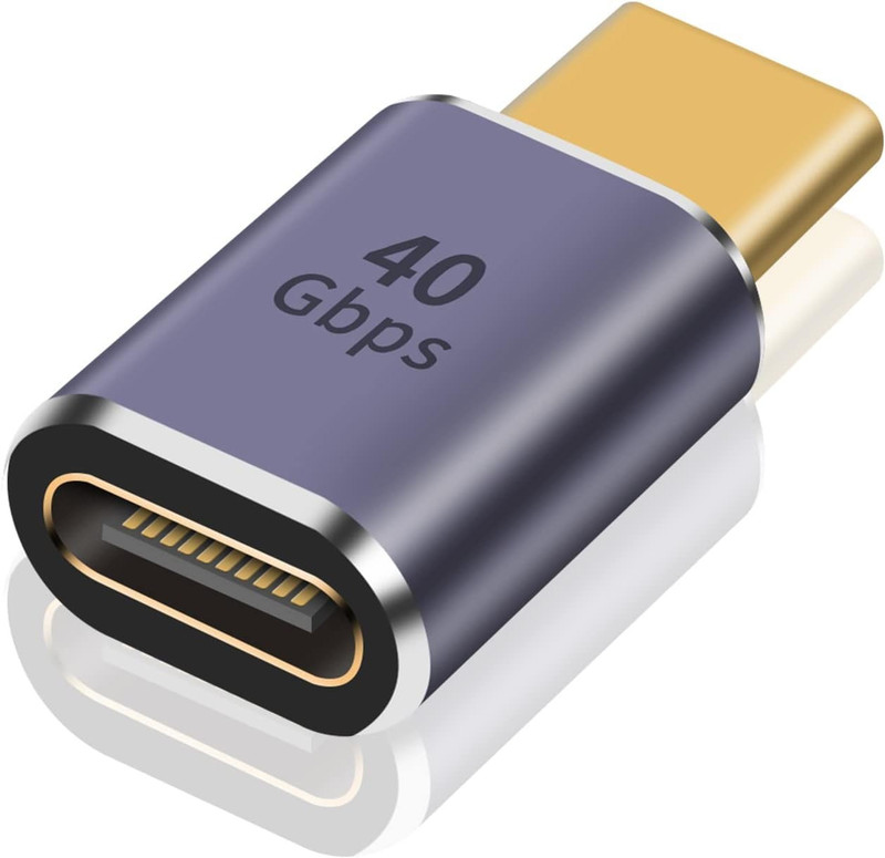 SCALEBEE Grey USB Type C Female To Female Connector Coupler 40Gbps 100W PD Extension Adapter Phone Converter(Laptop, Mobile, Tablet, With all Type c Devices)