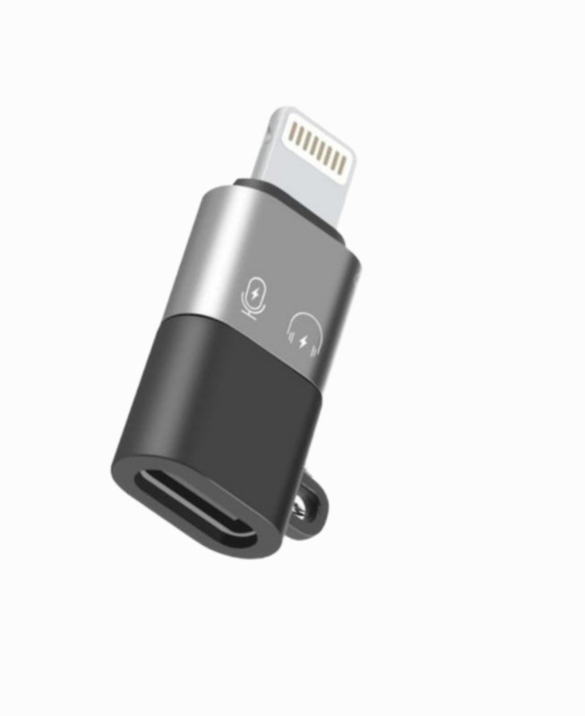 ZENIFY Silver Type C Female to iphone Male OTG Adapter for IOS Connector Extender Convertor Phone Converter(IOS)