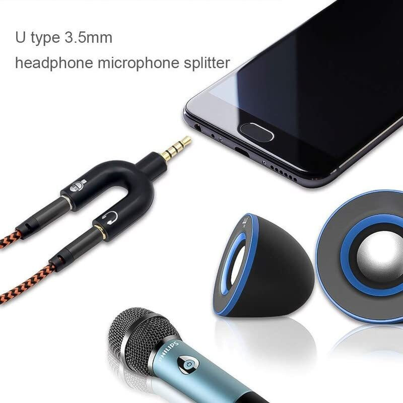 4uonly Multicolor BRE-New U-Shape 3.5mm Audio Jack, Male KHH30 Phone Converter(ANDROID)