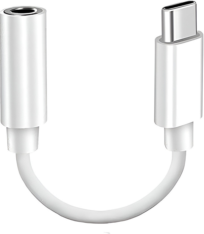 ULTRADART White Type C to 3.5mm Audio Jack Adapter for Music & Calling Phone Converter(Android, iOS)