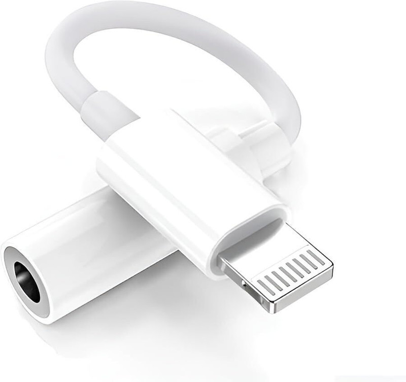 nikolve White Lightning to 3.5mm Headphone Audio Jack Convertor for All Devices Phone Converter(IOS)