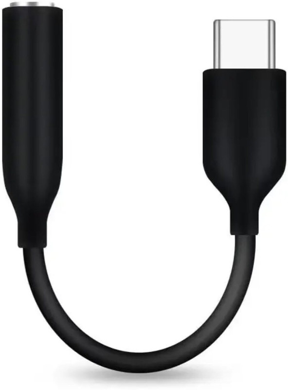 ZENIFY Black Type C to 3.5mm Headphone Audio Jack, Upgrade 32bit Hi-Fi Sound Phone Converter(USB TYPE C)