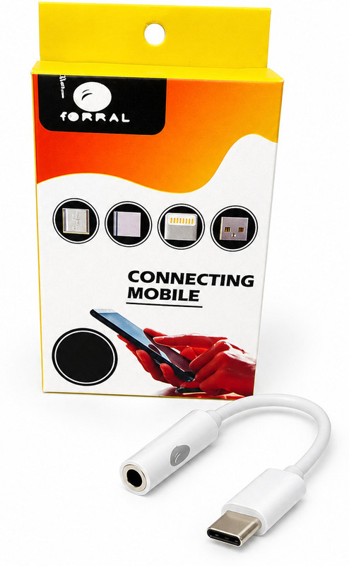 Nubes White Type C to 3.5 mm Audio Jack Connector Cable Headphone Earphone Converter Adapter Phone Converter(Android)