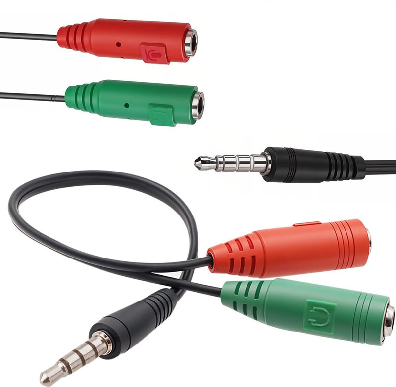 ZENIFY Black Headphone 3.5 mm Male to Dual 3.5mm Female Stereo Audio AUX Jack Extension Phone Converter(3.5 mm)