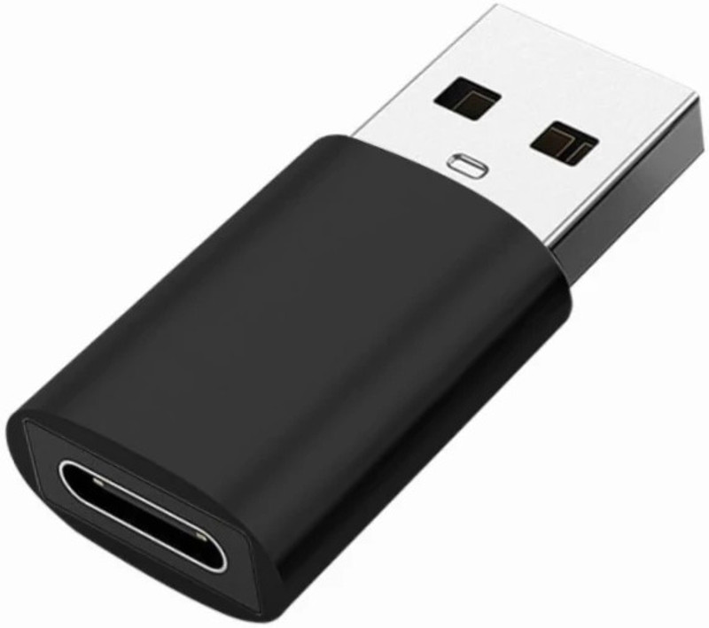 ZENIFY Black Type C Female to USB A Male Connector Adapter Compatible for All Type-C Devices Phone Converter(Type C)