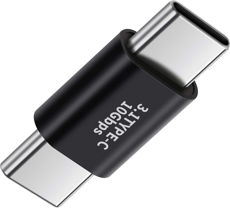ZENIFY Black Type-C to Type-C charging adapter Full-Featured, Support 10GBbps Rate Phone Converter(TYPE C)